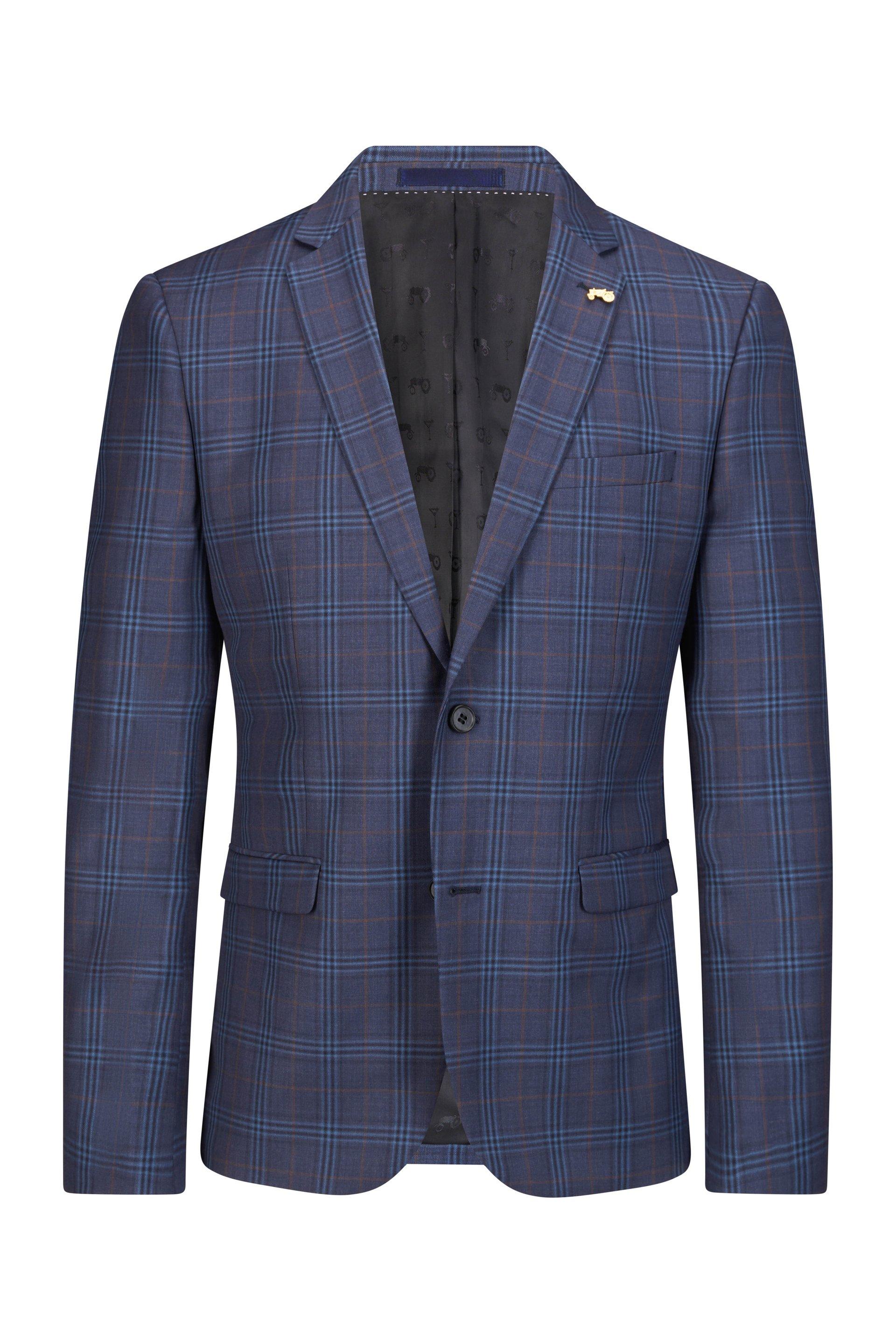 Big Check Jacket Dark Blue 1