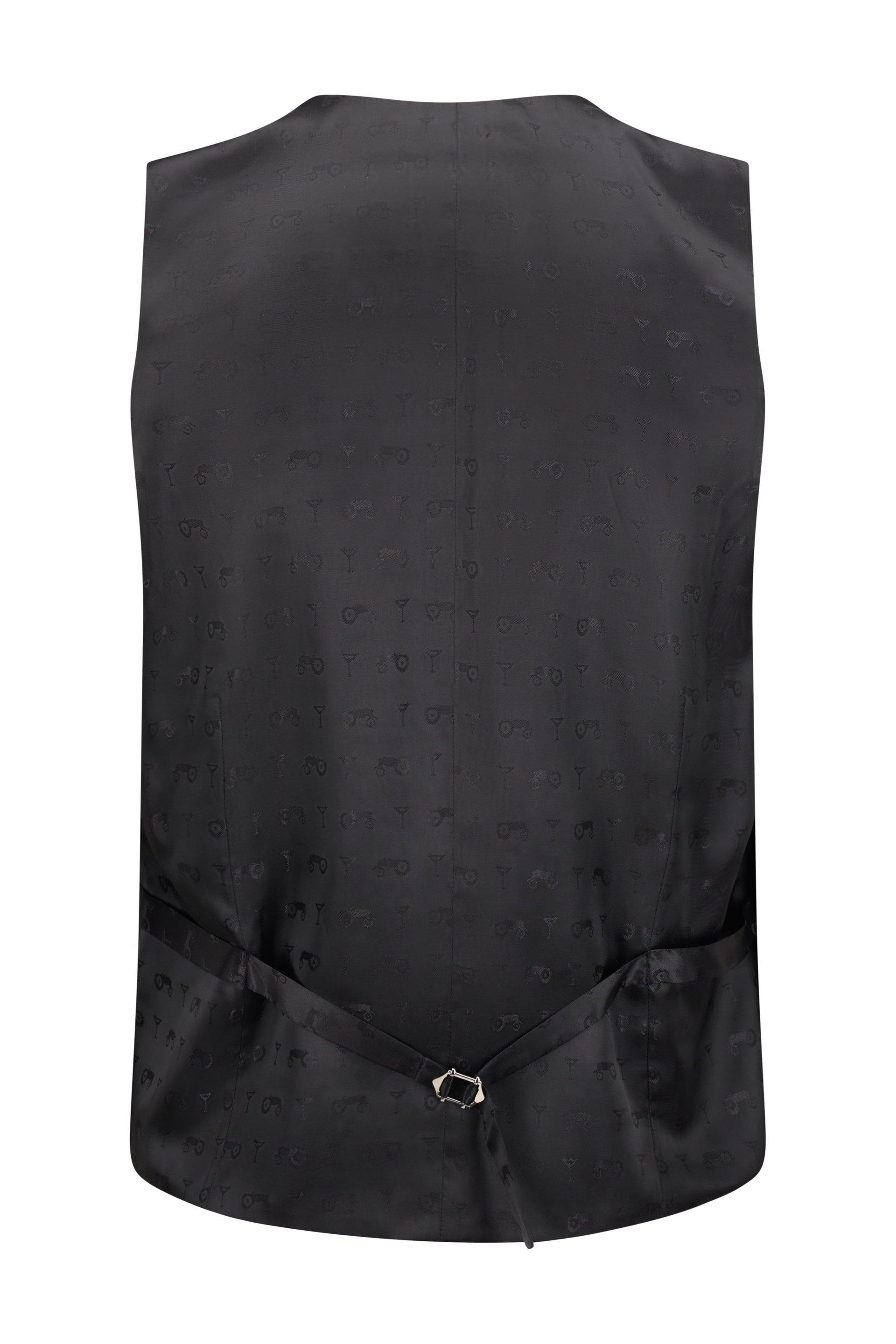 Big Check Vest Dark Blue 2