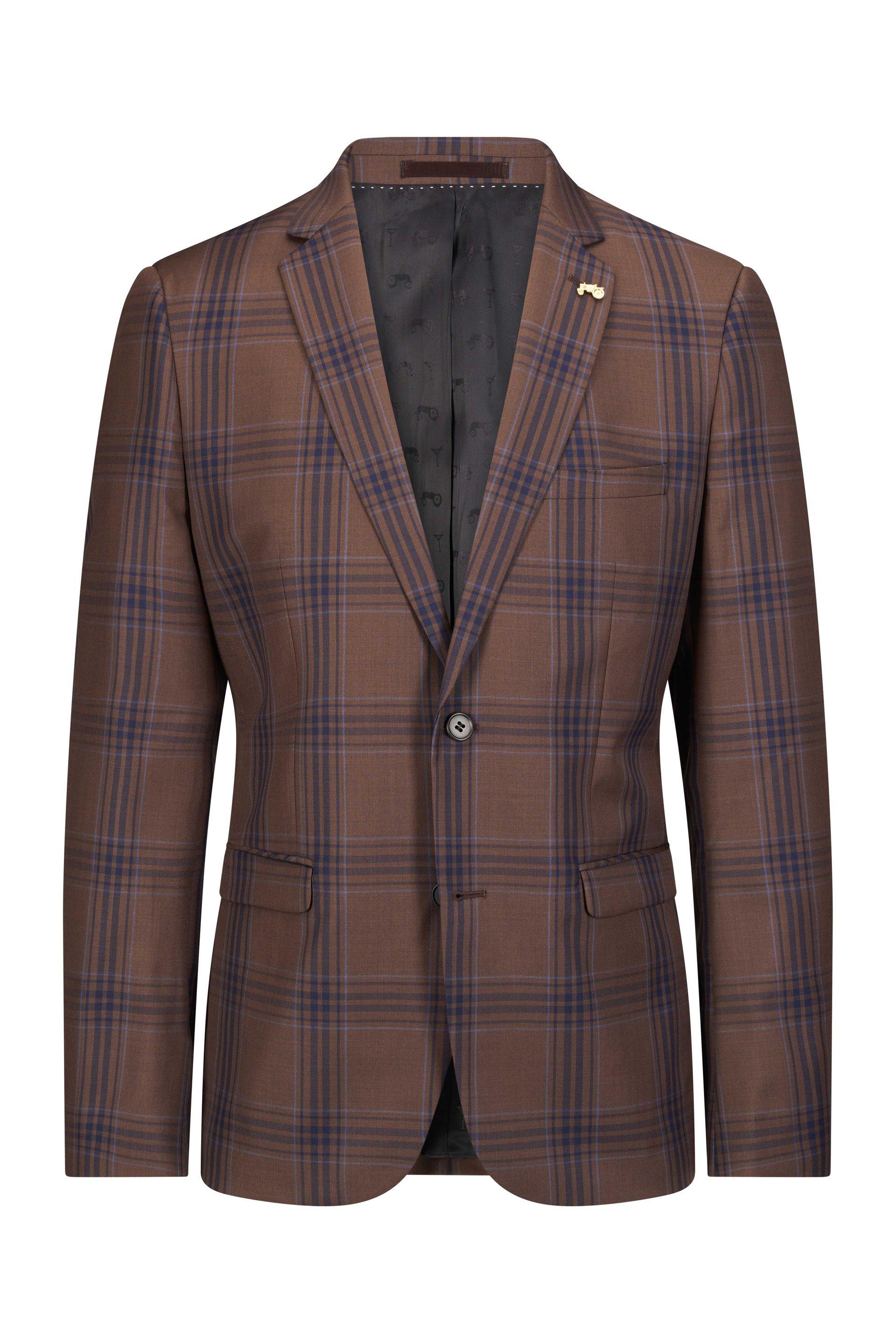 Coffe Big Check Jacket Brown 1