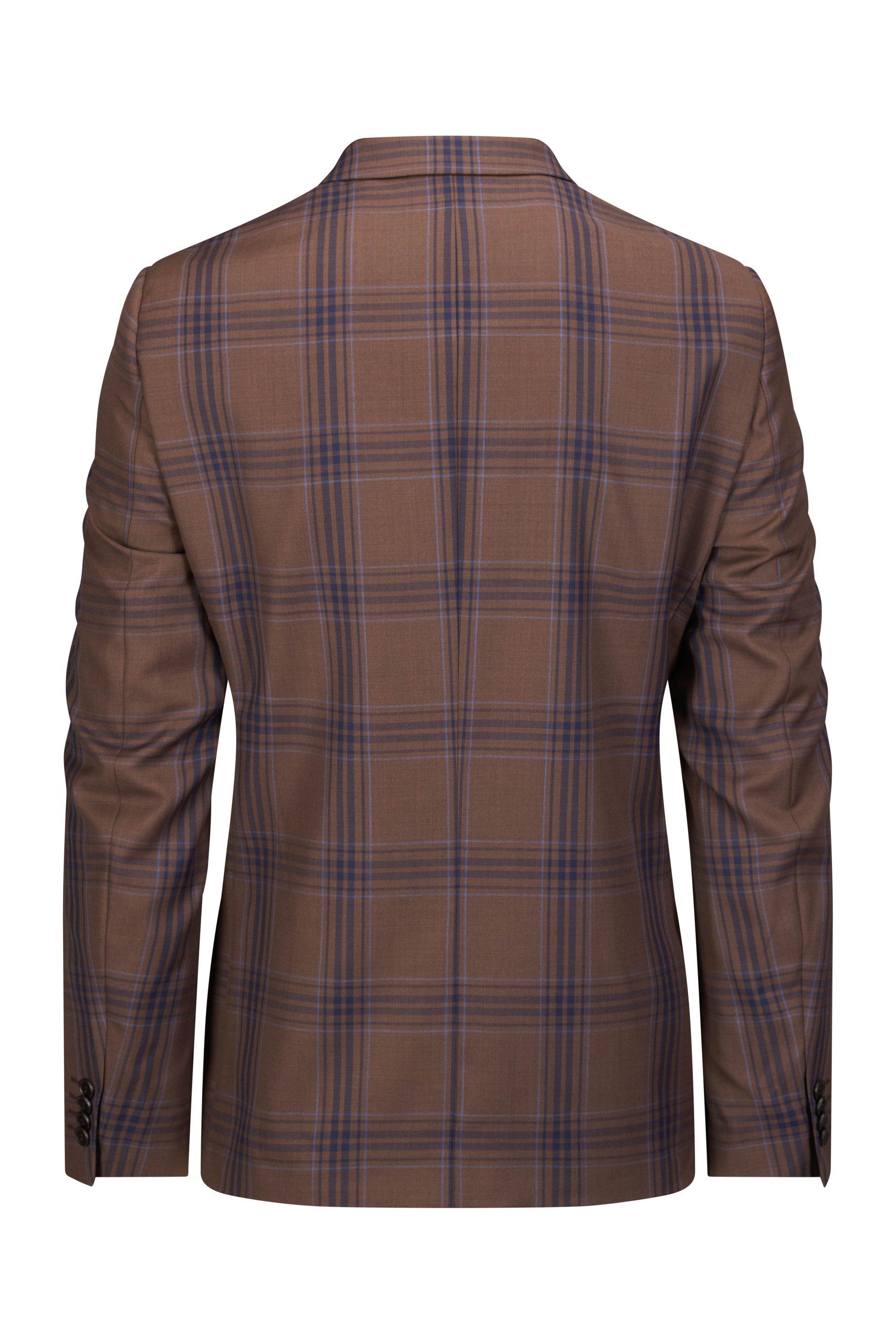 Coffe Big Check Jacket Brown 2
