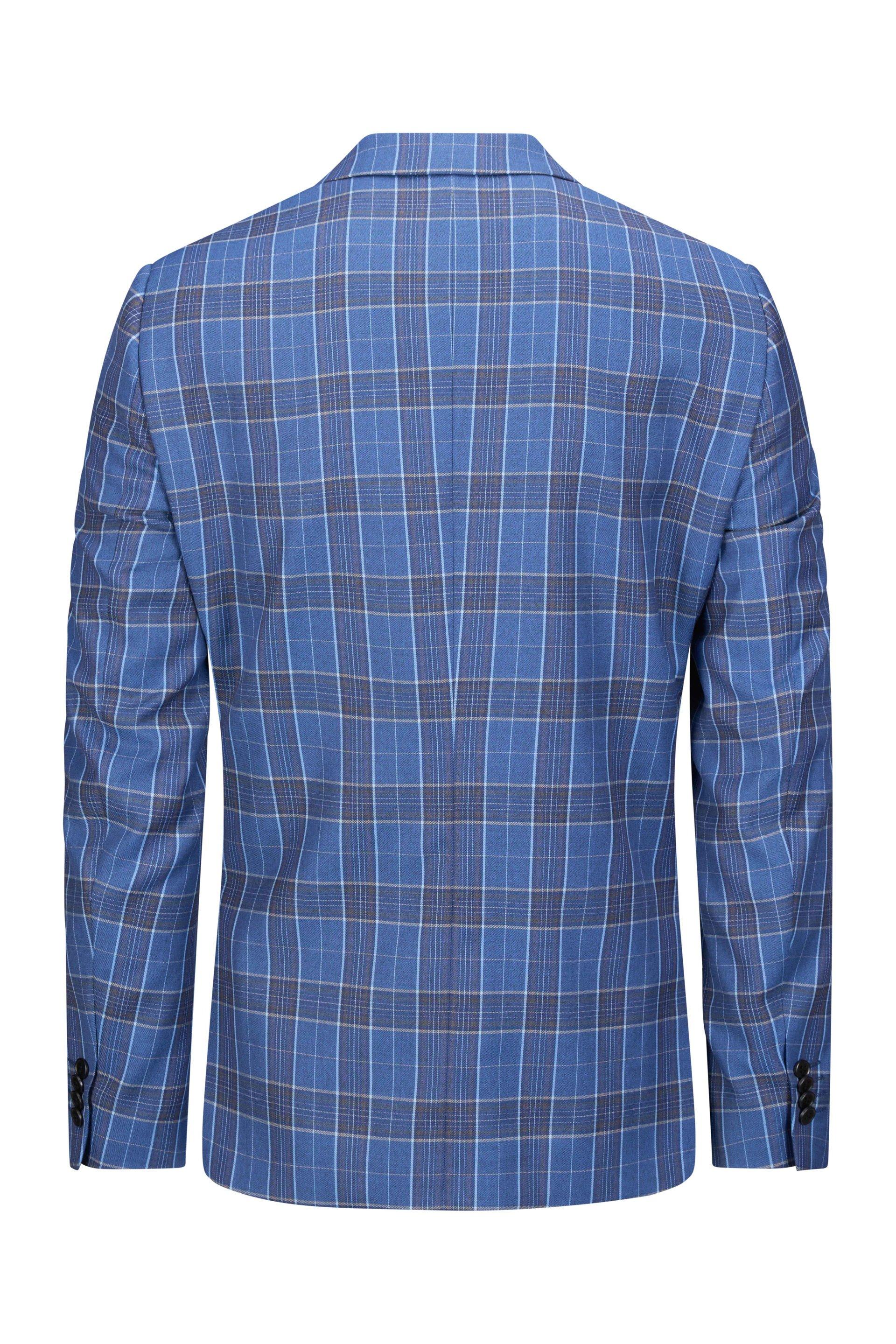 Beautiful Blue Check Jacket Blue 2