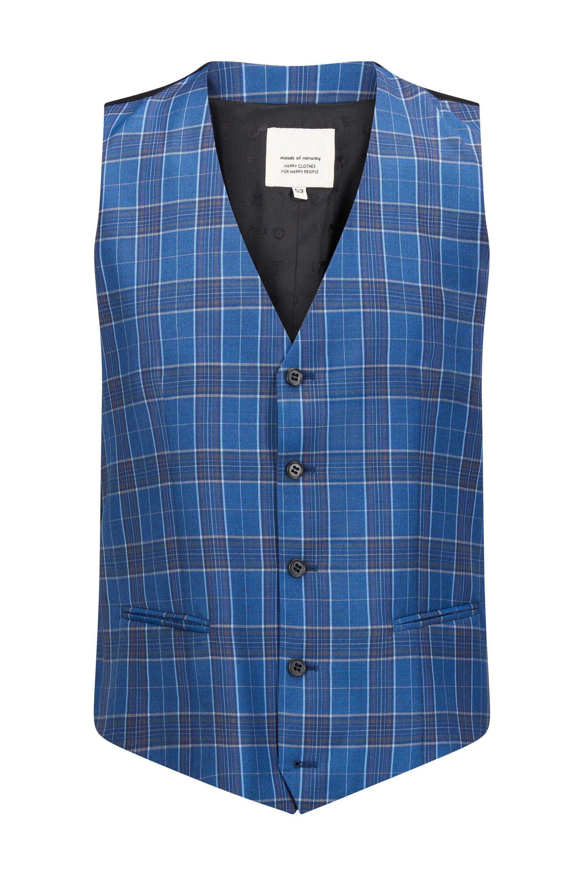 Beautiful Blue Check Vest Blue 1