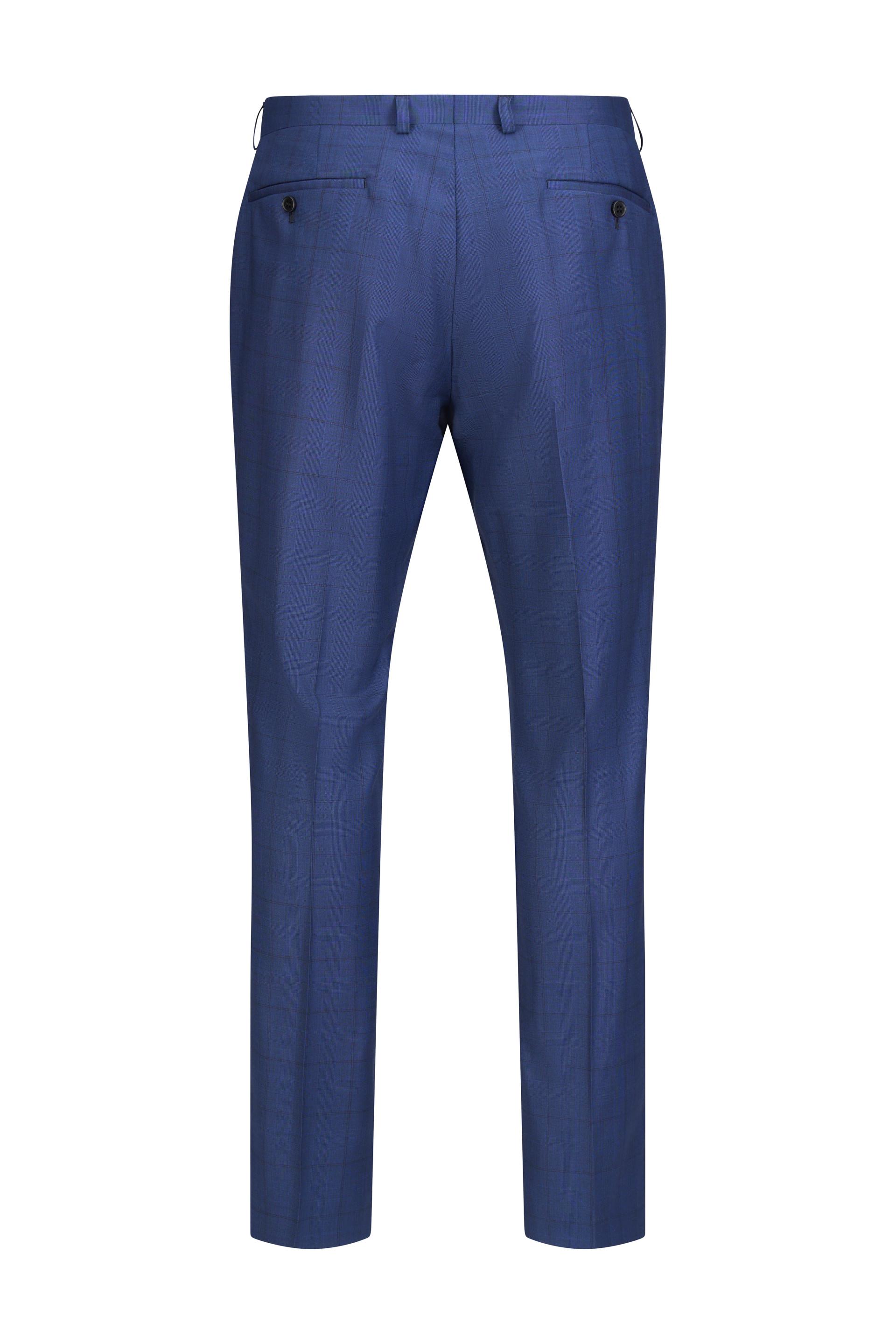 Silent Check Pant Mid Blue 2
