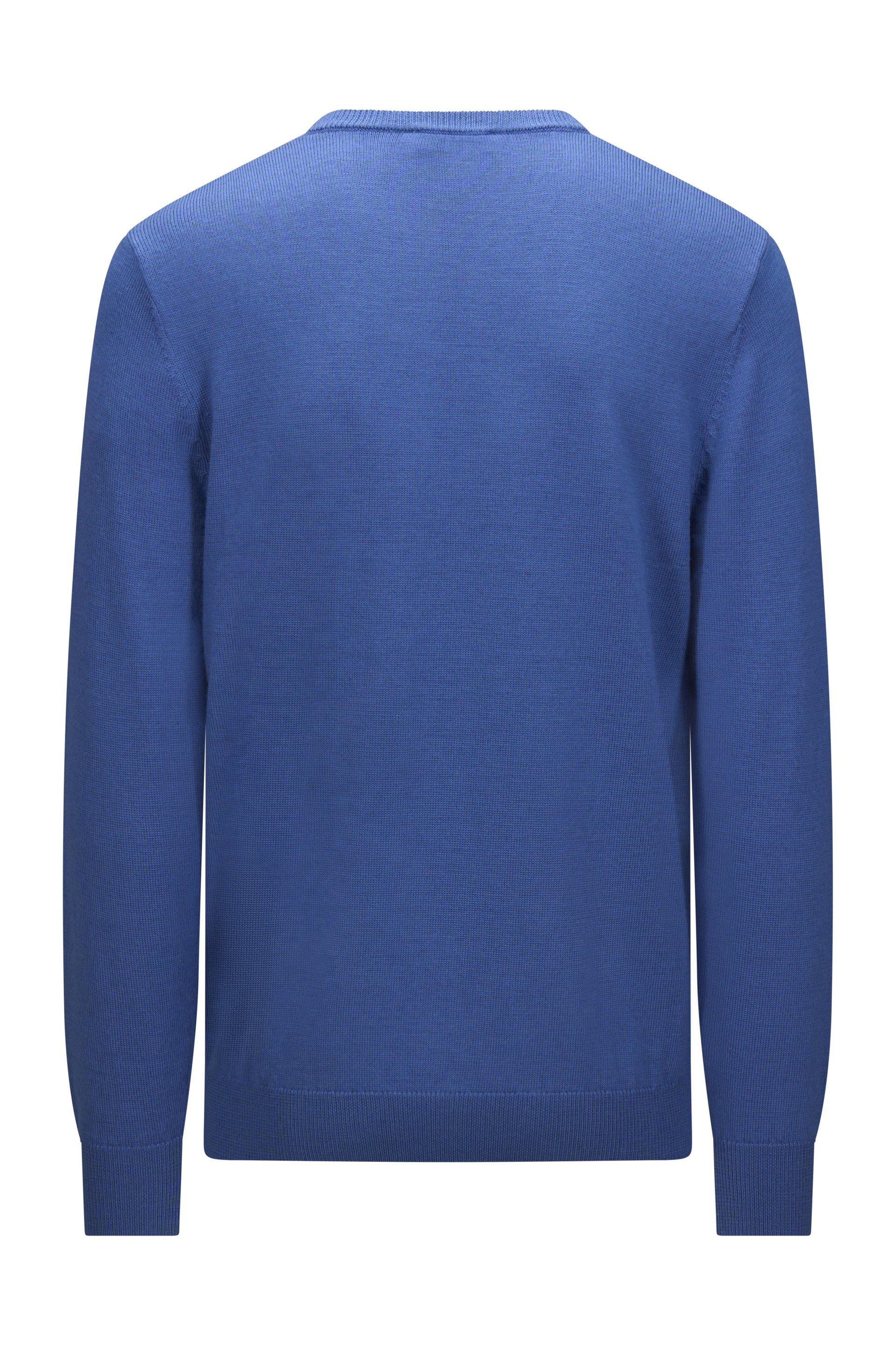 Leon Tykk Merino R-Neck Blue 2