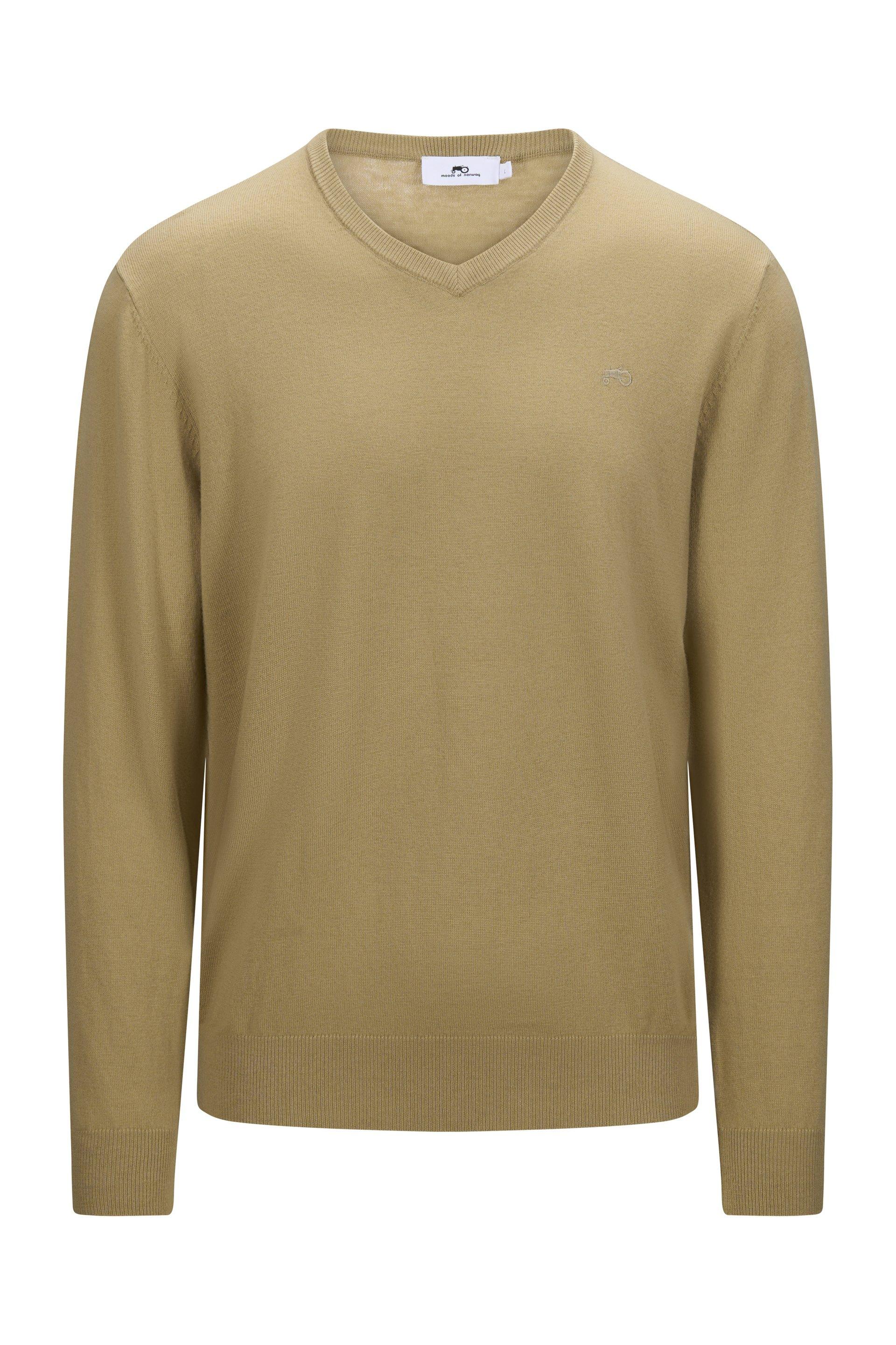 Truls Tynn Merino V-Neck Sand 1