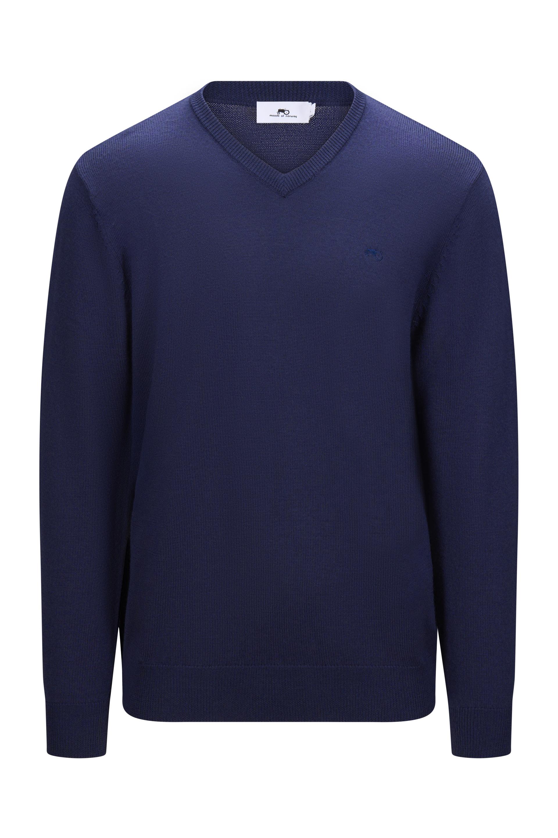 Felix Tykk Merino V-Neck Dark Navy 1