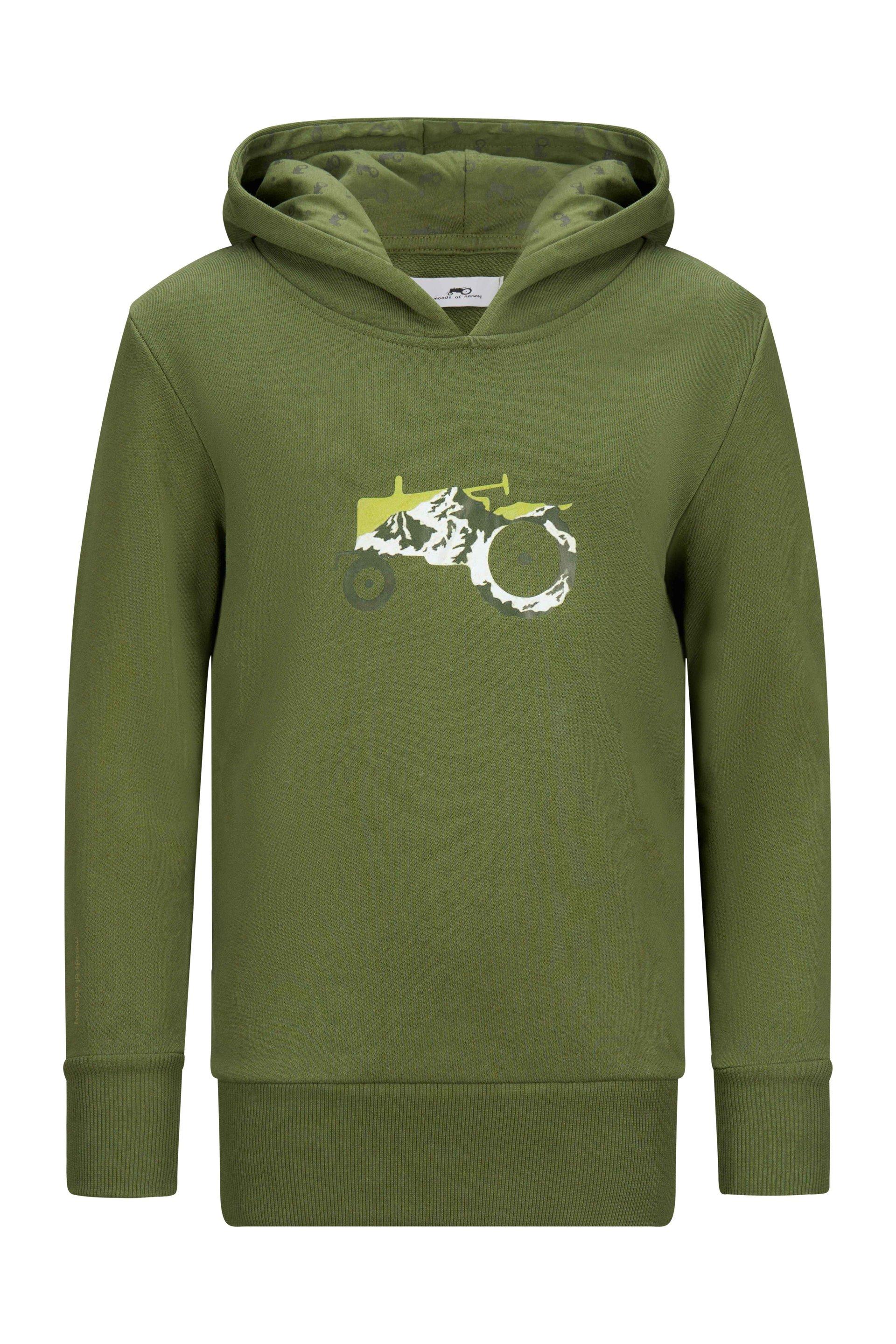 Kids Traktor Hettegenser Green 1