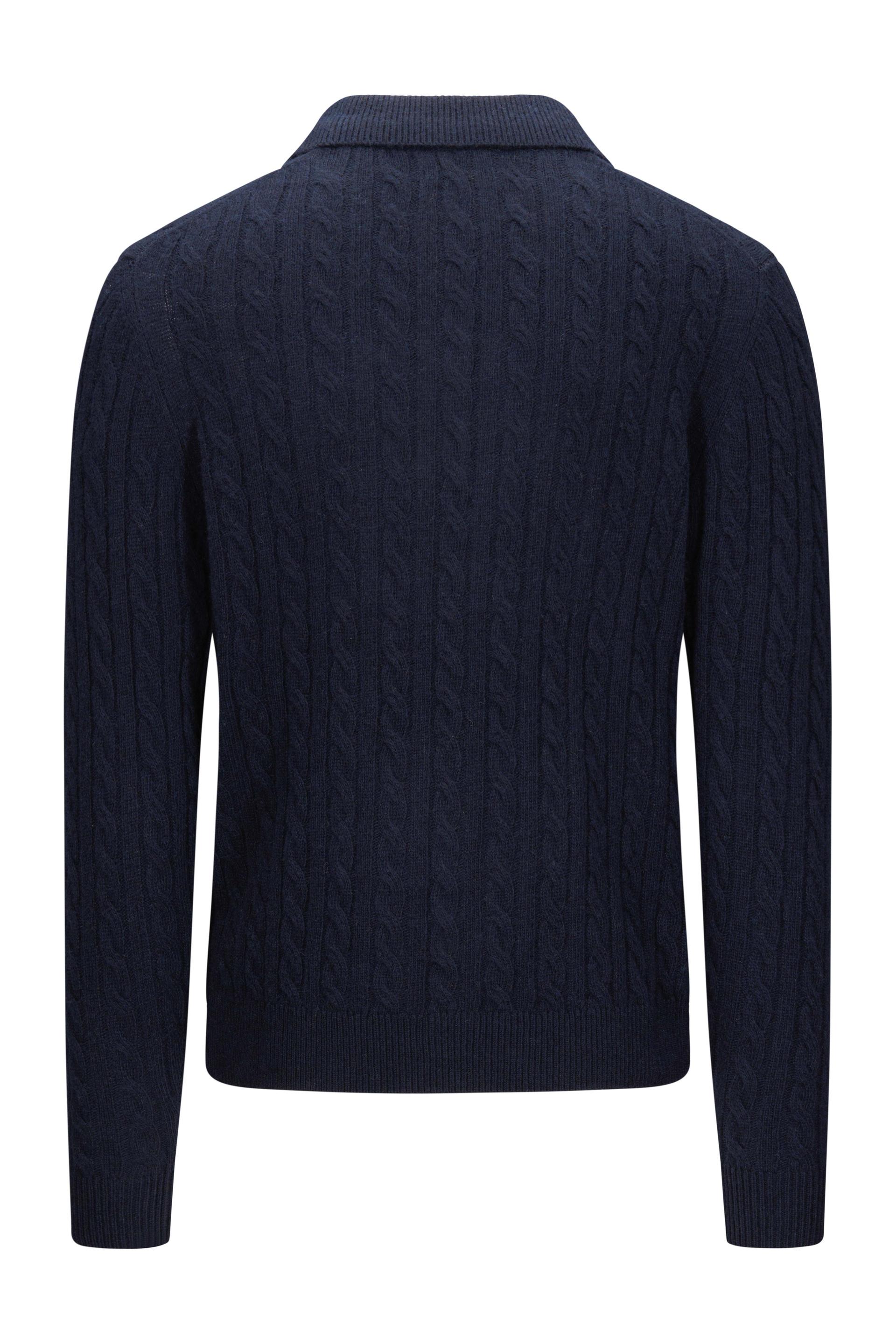 Ullgenser med knapper Navy 2
