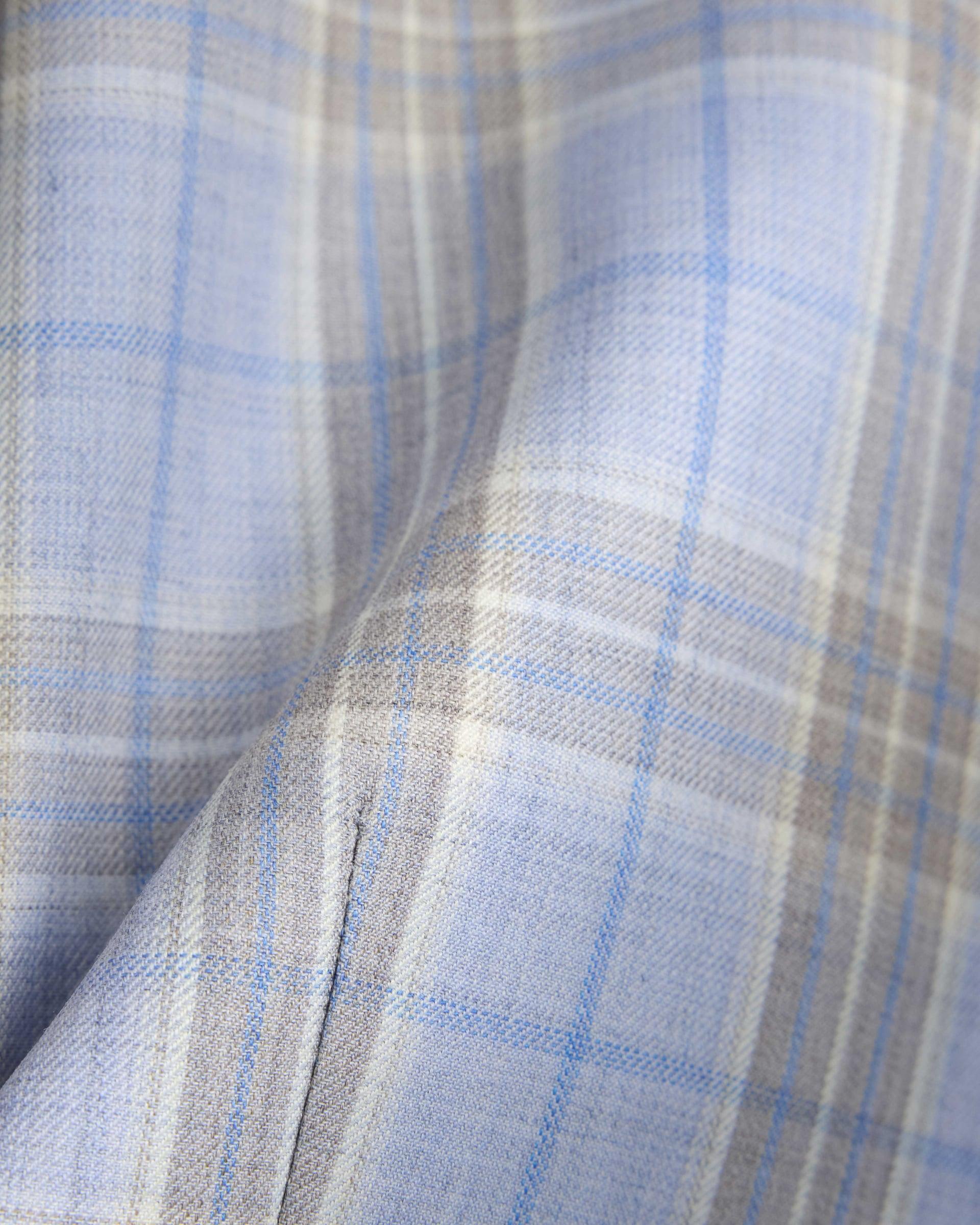 Light Blue Summer Check Vest Light Blue 2