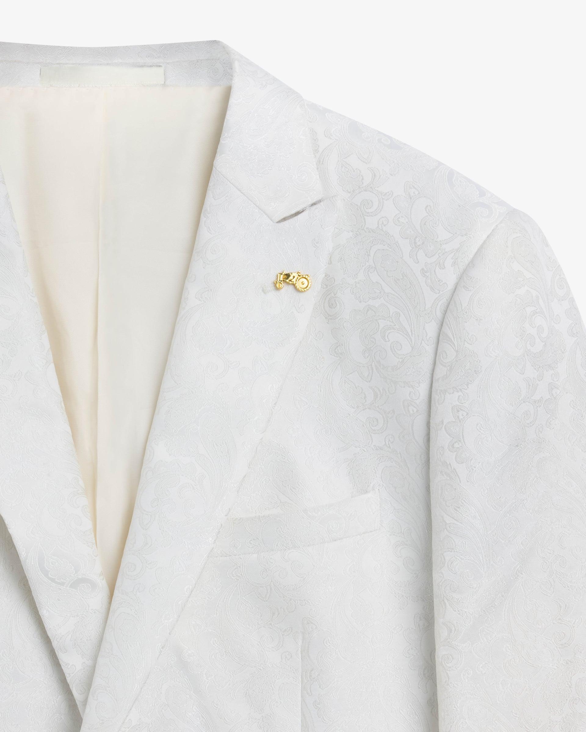 White Jaquard Jacket White 1