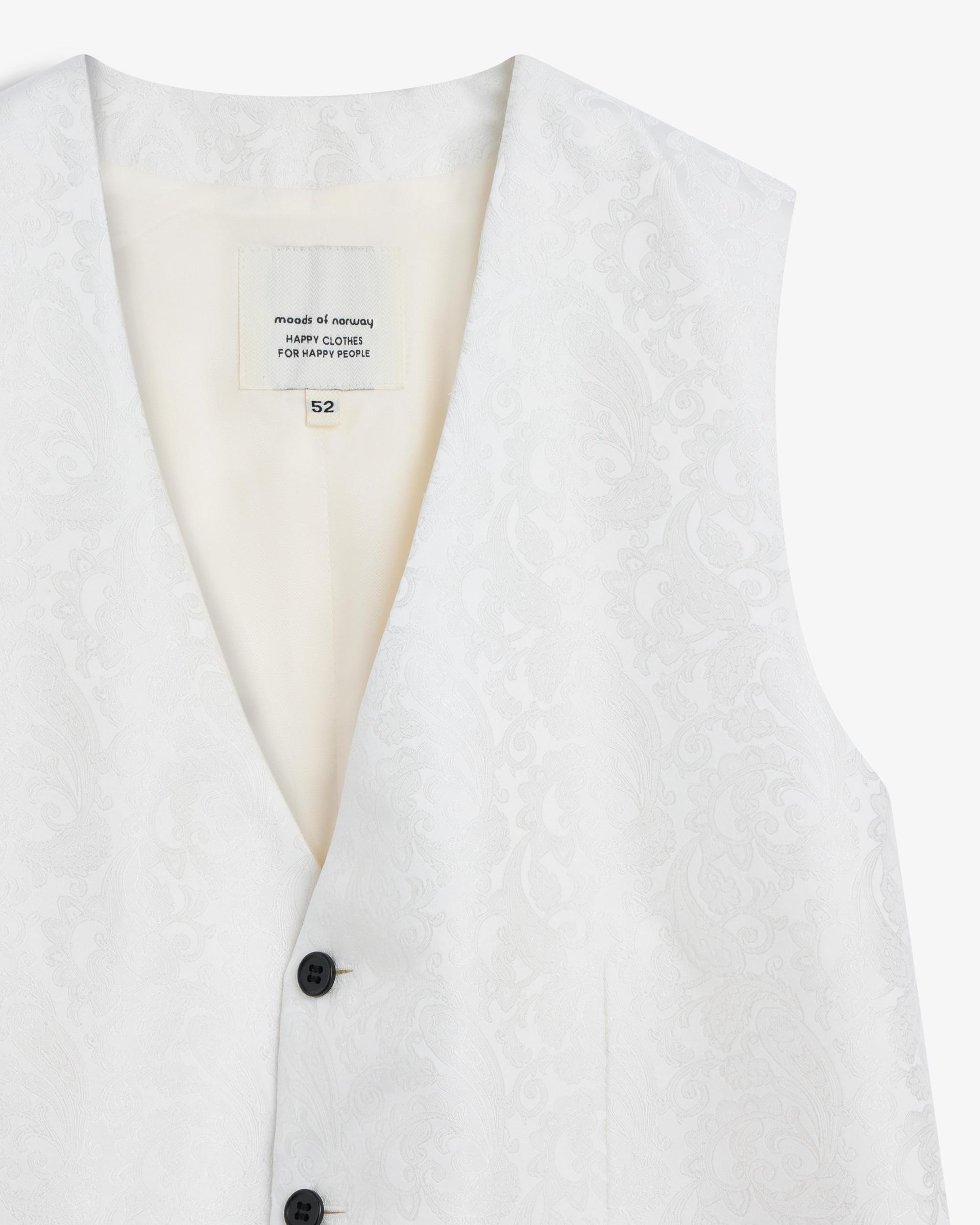 White Jaquard Vest White 1
