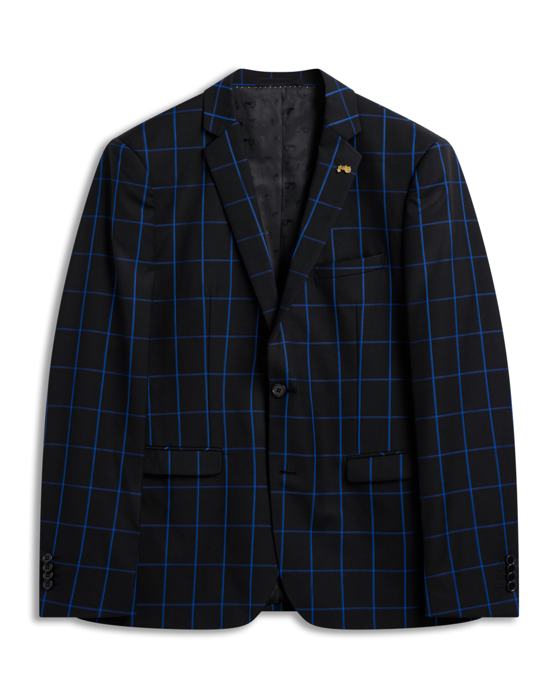 Black Bright Blue Jacket Black 1