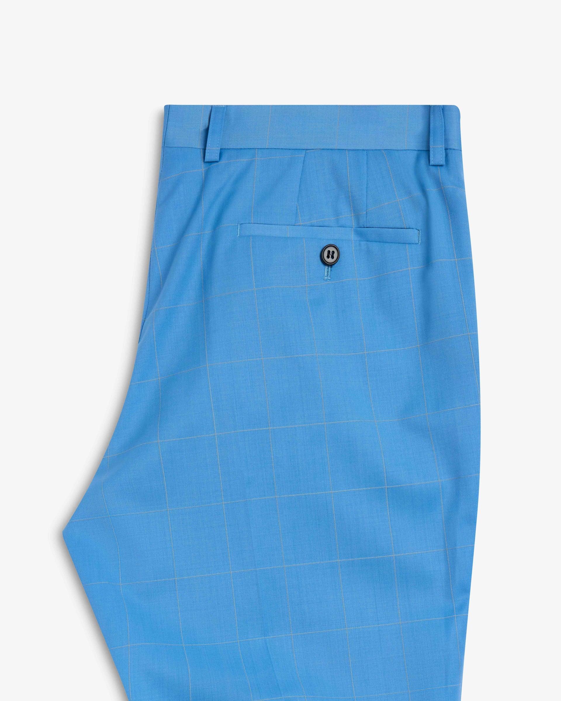 Bold Blue Check Pant Blue 1