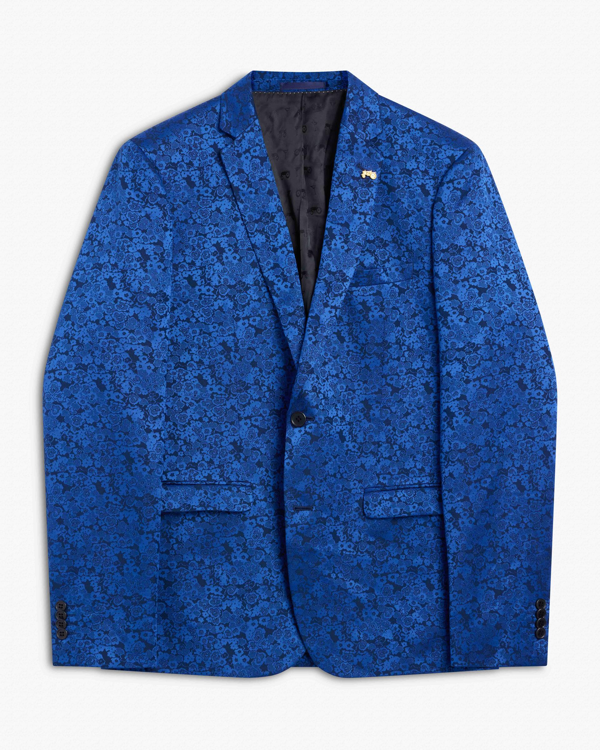 Blue Pattern suit Jacket