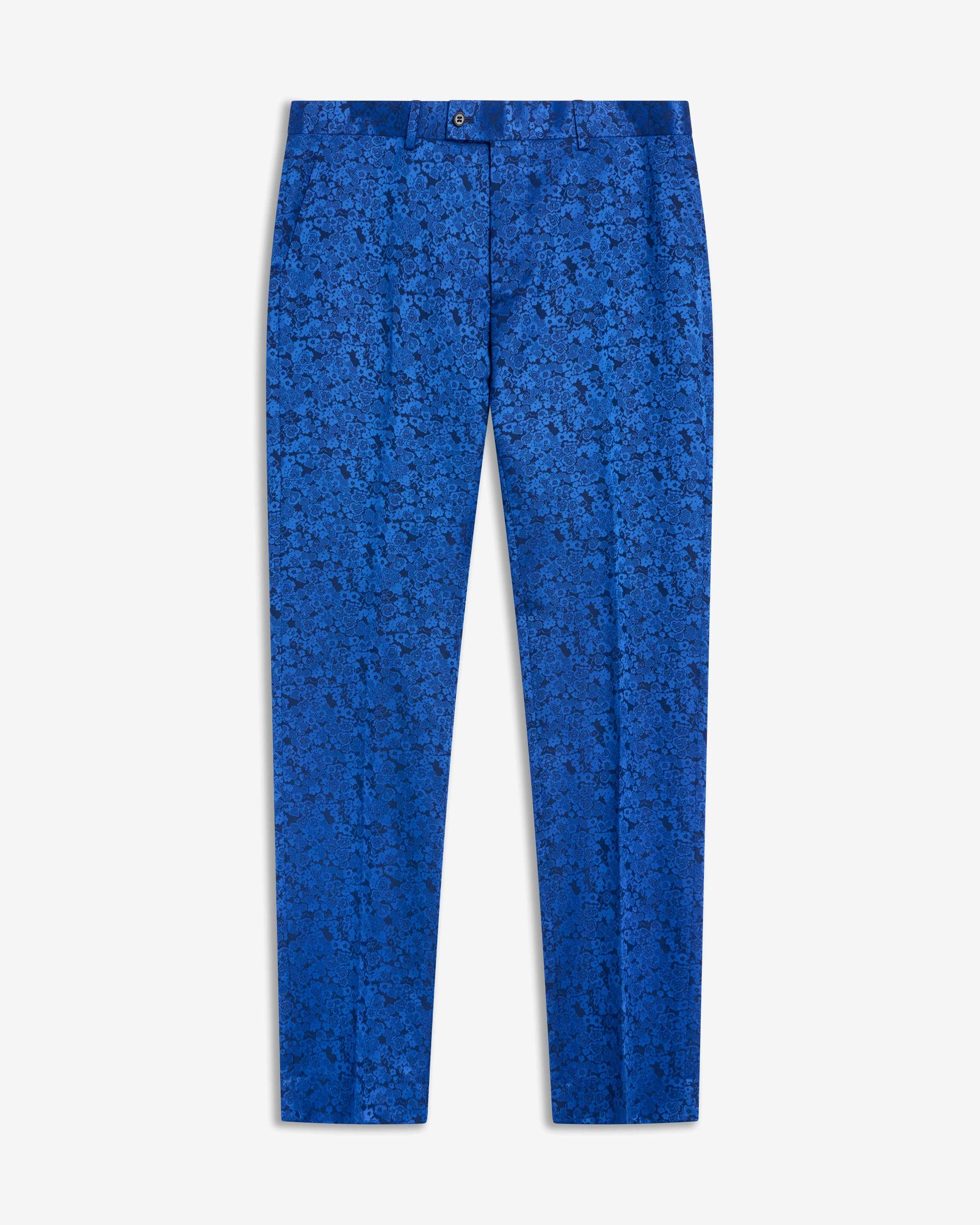 Blue Pattern suit Pant Blue 2