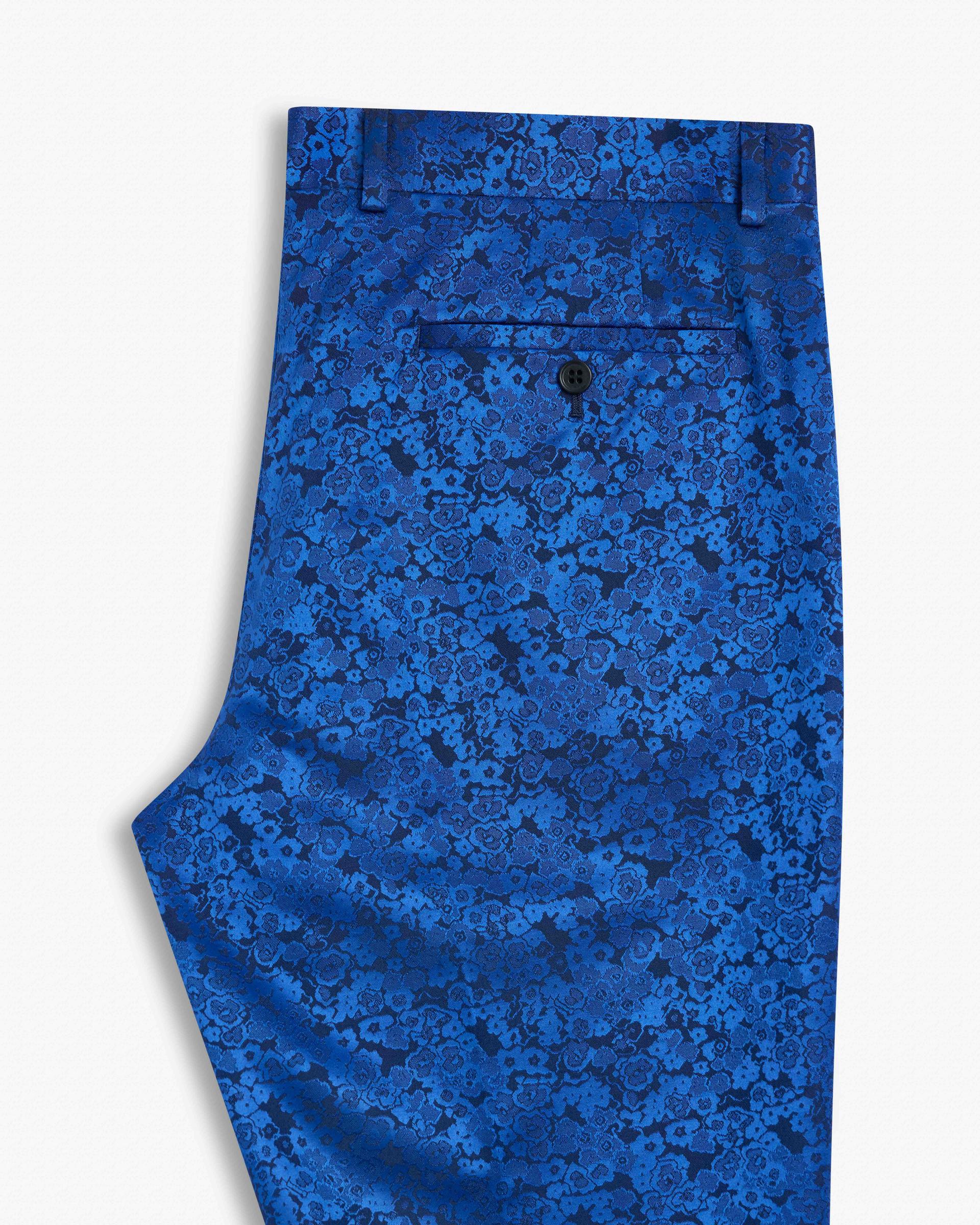 Blue Pattern suit Pant Blue 1