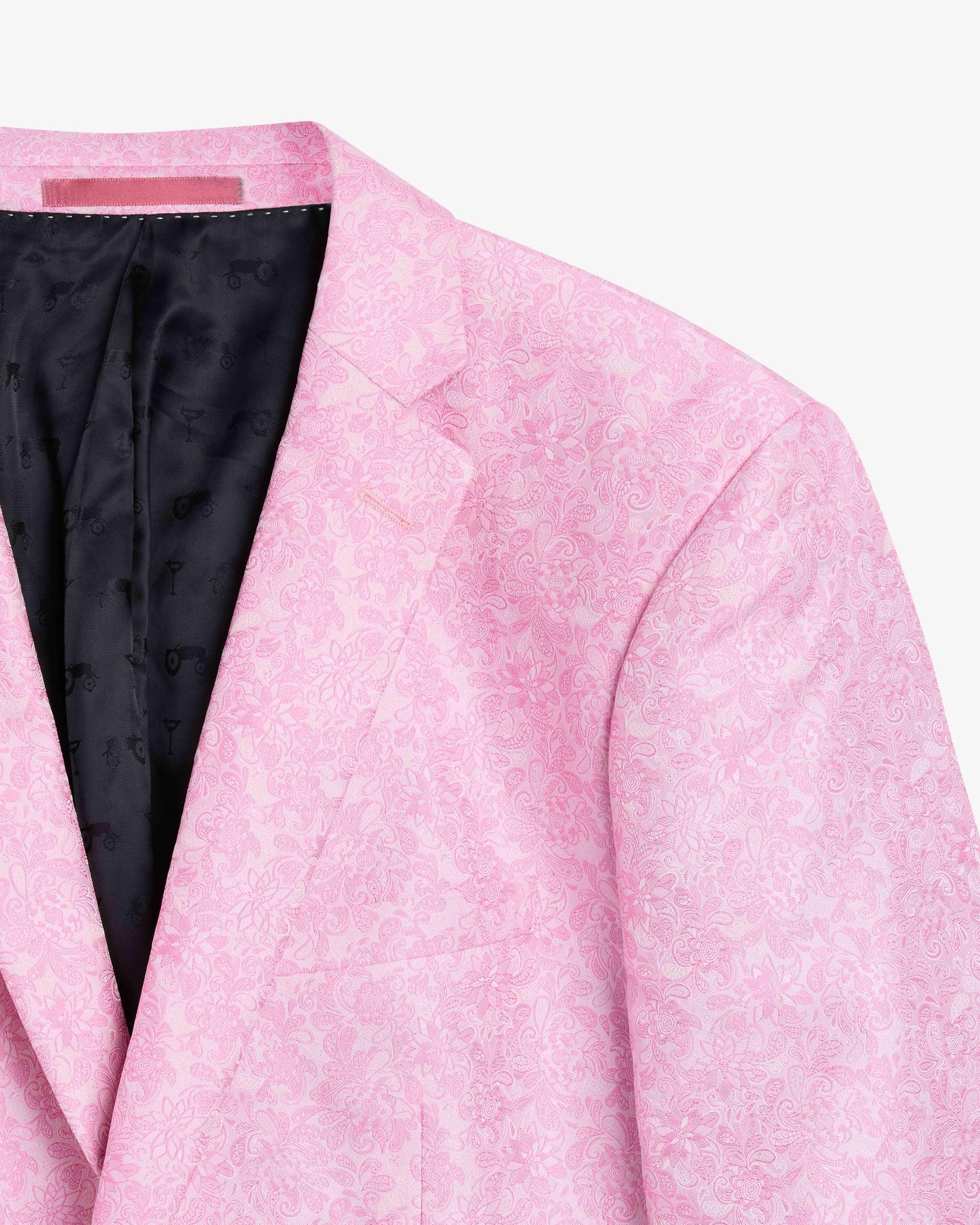 Pink Jaquard Jacket Pink 1