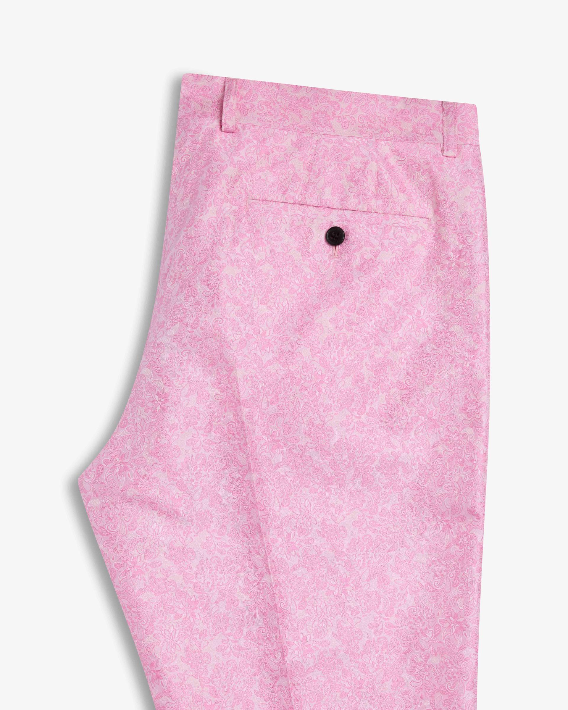 Pink Jaquard Pant Pink 1