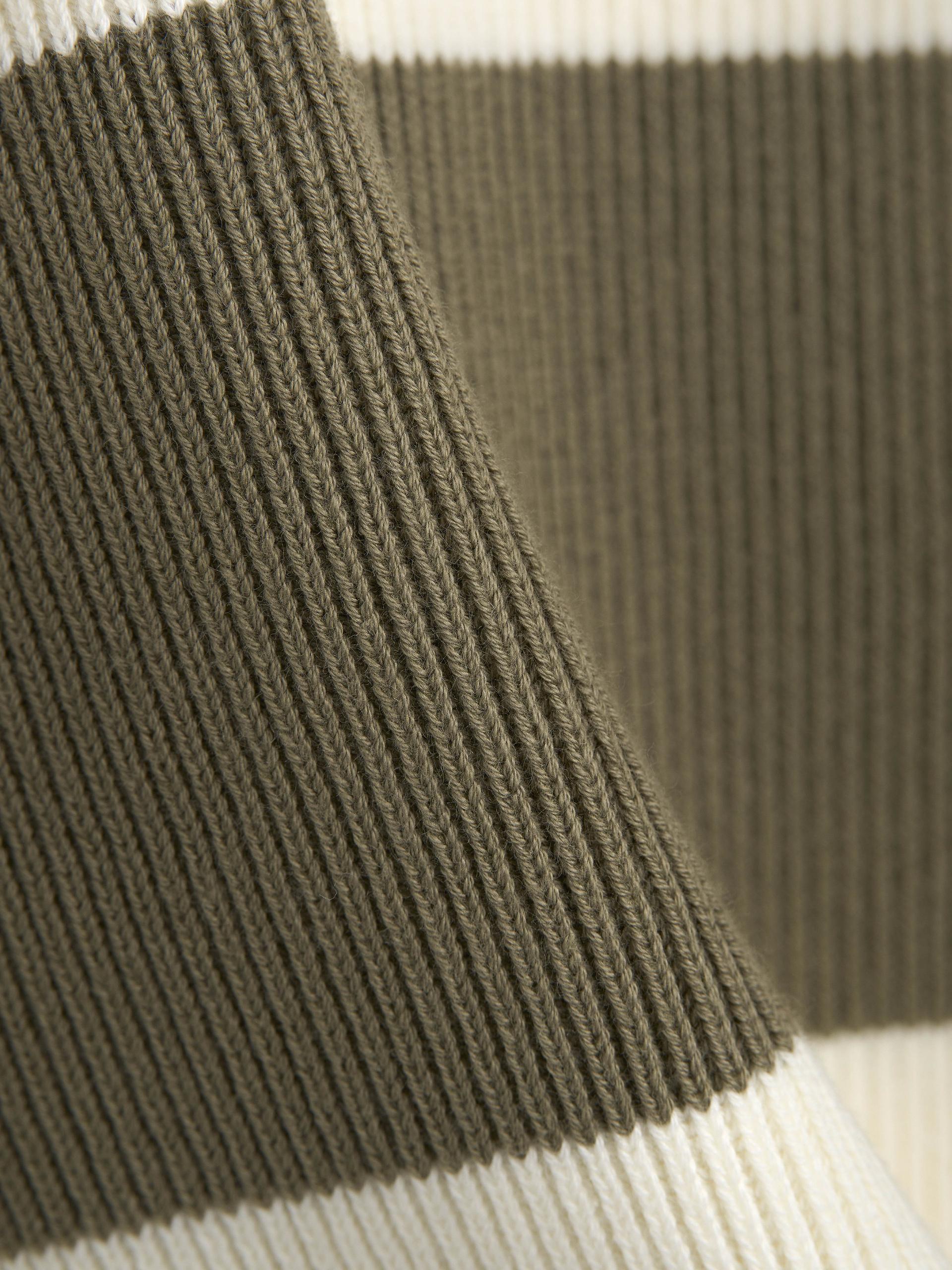 Geir Stripe Genser Dusty Green 2